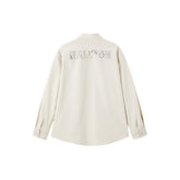 Men's Beige Textured Shirt